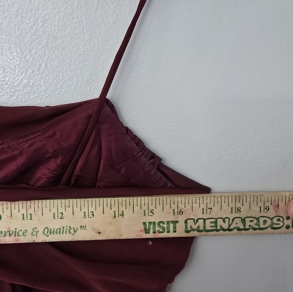 Vintage Betsy Adam Prom Dress Maxi Gown 12 Red Goth 90s Y2K Whimsigoth Vampy - Picture 11 of 12